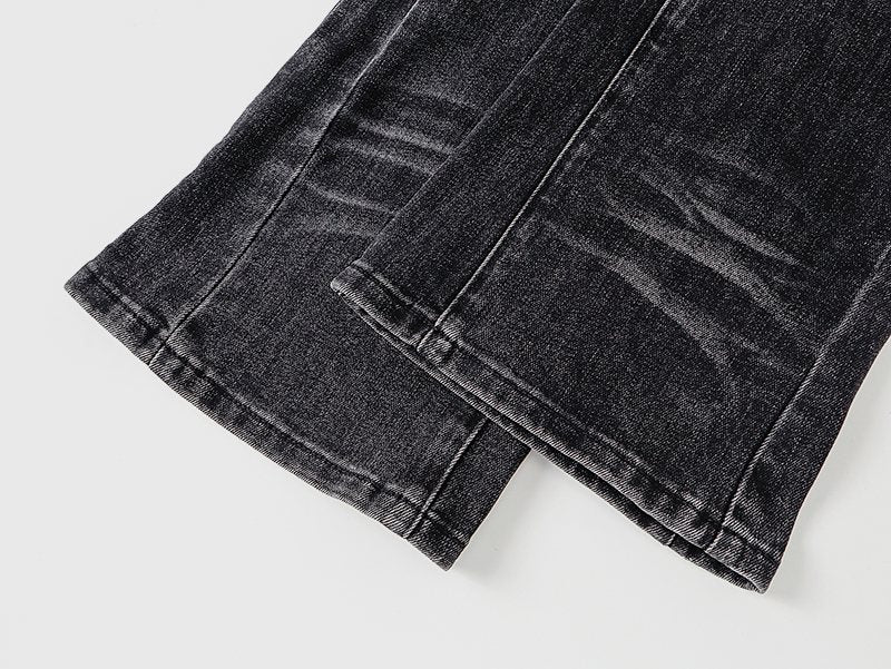 Purple Brand Black Washed Flare Jeans